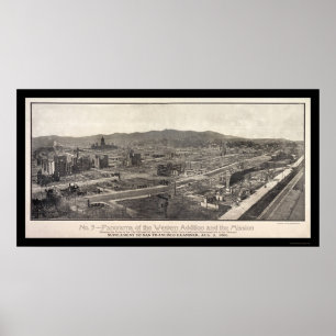 代表団地区のサンフランシスコの写真1906年 ポスター