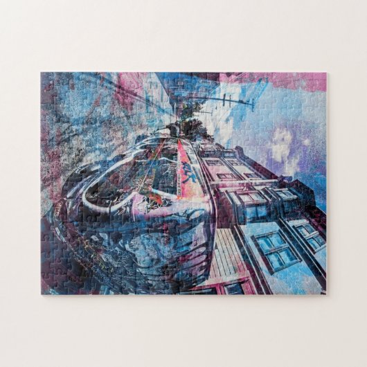 代表団地区の落書きはSanFranのバンを揺すります ジグソーパズル (横)