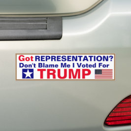 代表者はいるか？ 私を責めるな バンパーステッカー
