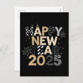 令和7年 新年のご挨拶 - 楽しくて新しい年のはじまり シーズンポストカード (正面/裏面)