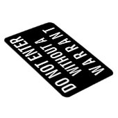 令状なしで入るな マグネット (右側)