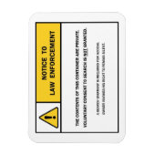 「令状なしで検索できない」磁石標識 マグネット (縦)