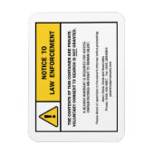 「令状なしの検索なし」磁石記号（CA用） マグネット (縦)