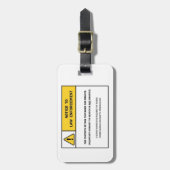 "令状のない調査無し"の荷物のラベル ラゲッジタグ (正面縦)