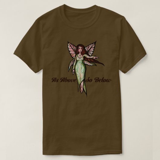 以上のように妖精の異教のアートワークwitchesT-Shi Tシャツ (デザイン正面)