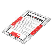 以上または下の消防車の赤ちゃんシャワーゲーム – 40パック ノートパッド (アングル)