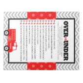 以上または下の消防車の赤ちゃんシャワーゲーム – 40パック ノートパッド (正面)