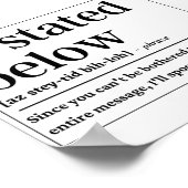 以下おもしろいの定義に従って ポスター (角)