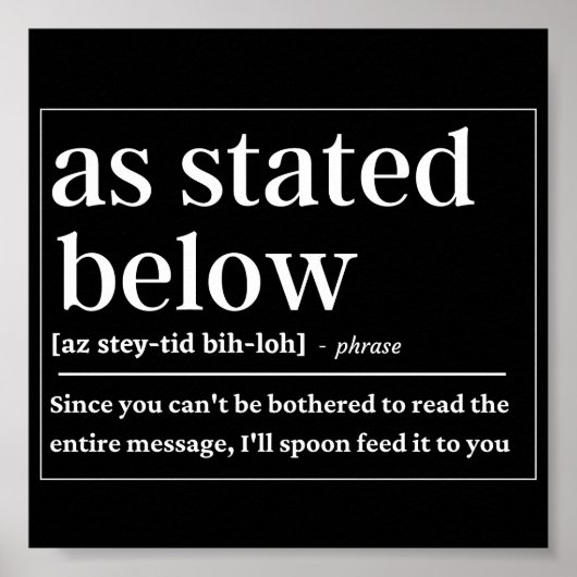 以下の定義におもしろい従い ポスター (正面)