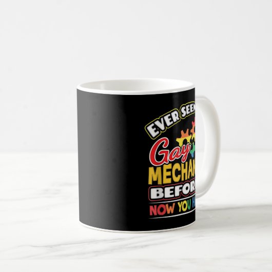 以前にゲイ整備士を見た コーヒーマグカップ (正面右)