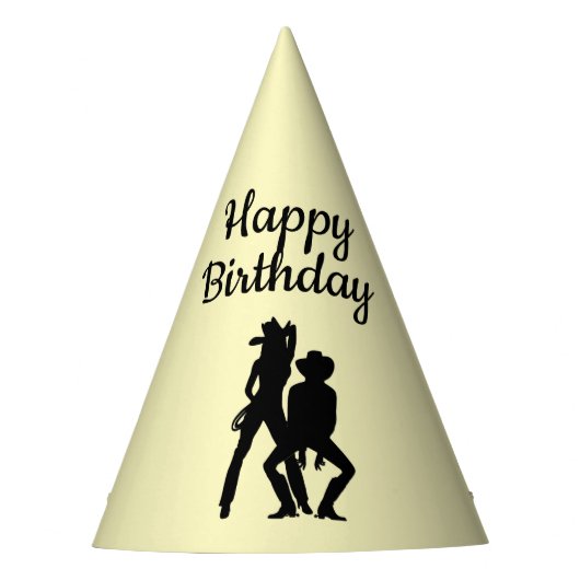 以前はラインダンス誕生日 パーティーハット (正面)