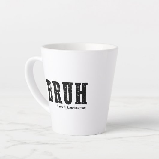 以前は母の日とおもしろい呼ばれていたブラ カフェラテマグ (左アングル)