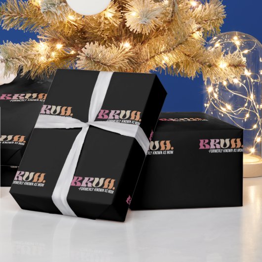 以前は母の日とおもしろい呼ばれていたブラ ラッピングペーパー (クリスマス)