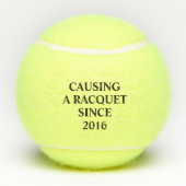 ~以来ラケットを起こパーソナライズされたす テニスボール (裏面)