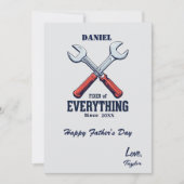 ～以来何でも固執する | カスタム父の日 カード (正面)