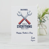 ～以来何でも固執する | カスタム父の日 カード (スタンド正面)