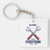 ~以来何でも固執する | カスタム父の日 キーホルダー (正面)