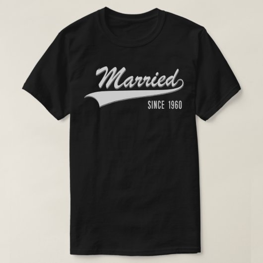～以来60周年結婚カップルの贈り物結婚した Tシャツ (デザイン正面)