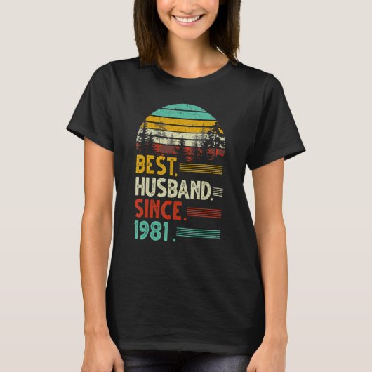~以結婚来41おもしろい年最高のの夫 Tシャツ (正面)