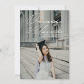 以降と上位2枚の写真卒業 案内状 (正面)