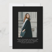 以降と上位2枚の写真卒業 案内状 (裏面)