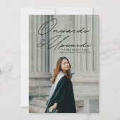 以降と上位2枚の写真卒業 案内状 (正面)