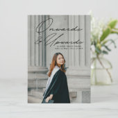 以降と上位2枚の写真卒業 案内状 (スタンド正面)