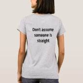 仮定しないで下さい Tシャツ (裏面)