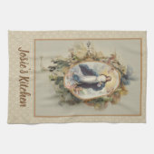 仮定によって聖母マリアの賛美される花柄 キッチンタオル (横)