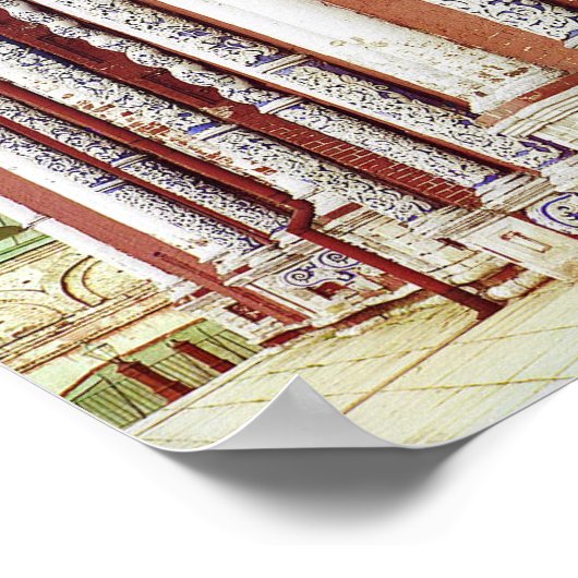 仮定ファサード – 1912ヴィンテージカラー写真 ポスター (角)