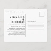 仮想に移行する | 仮想結婚式招待状 ポストカード (裏面)