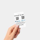 仮想のチップジャーのQRコードでのお金寄付 PayPal Venmo バッジ (手持ち)