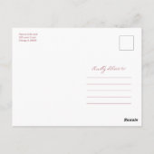 仮想の写真結婚招待状 ポストカード (裏面)