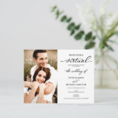 仮想の写真結婚招待状Postc ポストカード (スタンド正面)