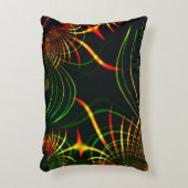 仮想の葉緑の、赤みを帯びた「火色のトゲ」 アクセントクッション (正面(垂直))