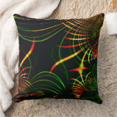 仮想の葉緑の、赤みを帯びた「火色のトゲ」 クッション (ブランケット)