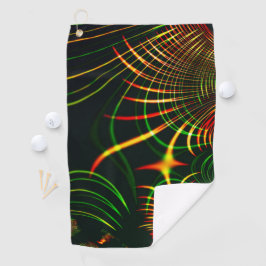 仮想の葉緑の、赤みを帯びた「火色のトゲ」 ゴルフタオル