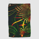 仮想の葉緑の、赤みを帯びた「火色のトゲ」 ゴルフタオル (正面)