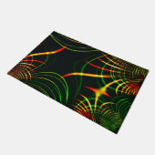 仮想の葉緑の、赤みを帯びた「火色のトゲ」 ドアマット (アングル)