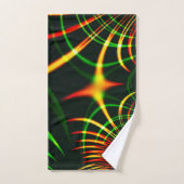 仮想の葉緑の、赤みを帯びた「火色のトゲ」 バスタオルセット (ハンドタオル)