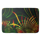 仮想の葉緑の、赤みを帯びた「火色のトゲ」 バスマット (正面)
