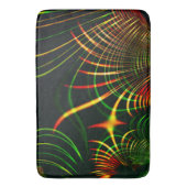 仮想の葉緑の、赤みを帯びた「火色のトゲ」 バスマット (正面縦)