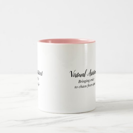 仮想アシスおもしろいタントキュートな感謝 ツートーンマグカップ (中央)