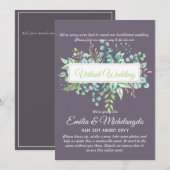 仮想ウェディングビデオチャットライブストリーミング招待状 (正面/裏面)