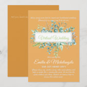 仮想ウェディングビデオチャットライブストリーミング招待状 (正面/裏面)