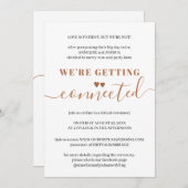 仮想エレガントシンプルモダンタイポグラフィ結婚の 招待状 (正面/裏面)