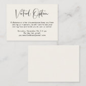 仮想オプションパーティーシャ結婚ワーズクリーム エンクロージャーカード (正面/裏面)