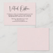 仮想オプションベビーシャワーピンク エンクロージャーカード (正面/裏面)