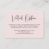 仮想オプションベビーシャワーピンク エンクロージャーカード (正面)