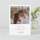 仮想オンラインフォト素朴結婚式招待状 (スタンド正面)